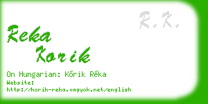reka korik business card